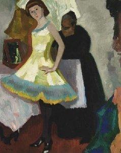 Maksymilian Gierymski Woman in evening dress oil painting picture